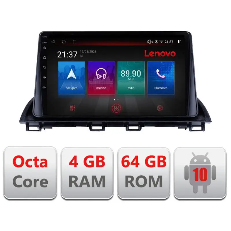 Navigație dedicată Mazda 3 2014-2019 Android 4G GPS Bluetooth 4GB+64GB Ieftin