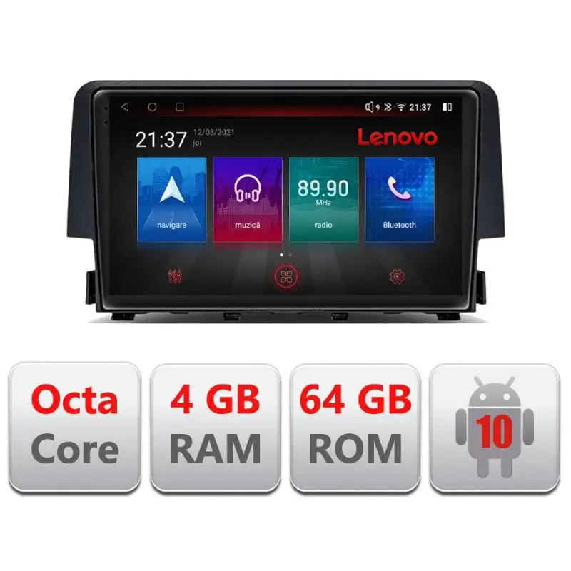 Navigație dedicată Honda Civic 2016-2020 Android 4G GPS 4GB+64GB Resigilată Discount