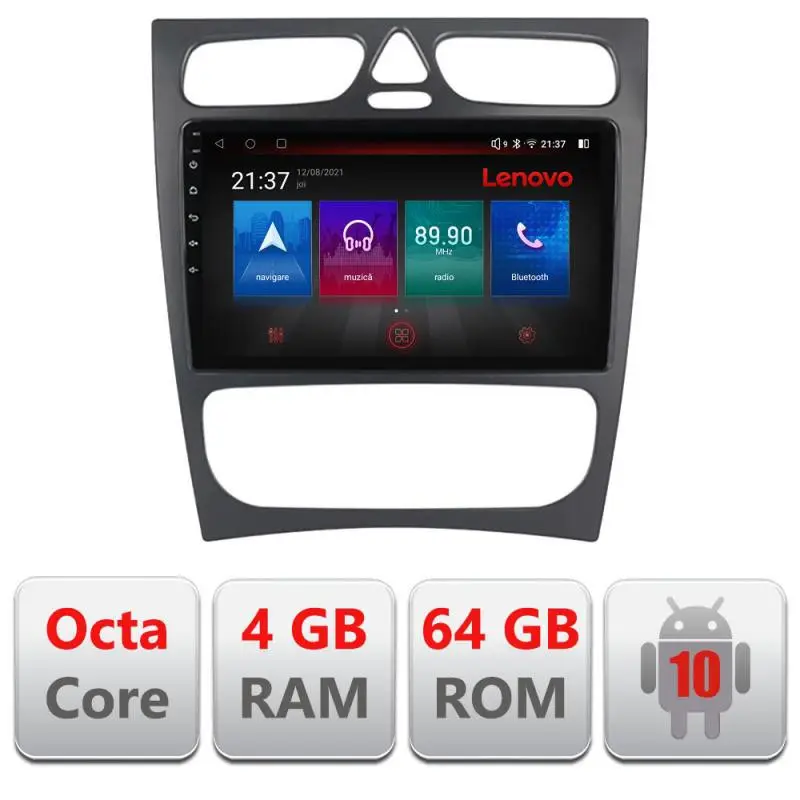Ofertă limitată Navigație Android Mercedes C W203 2001-2007 4G GPS Bluetooth 4+64GB
