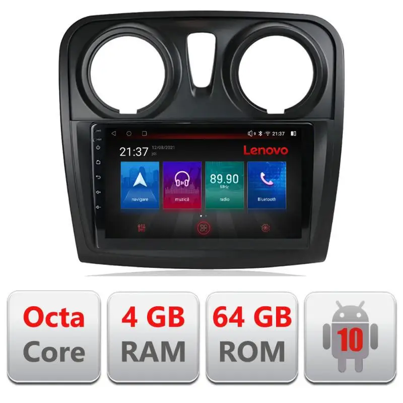 Navigație Dacia Sandero Logan 2012-2020 Android 4G GPS Bluetooth 4+64GB Resigilată Vezi acum