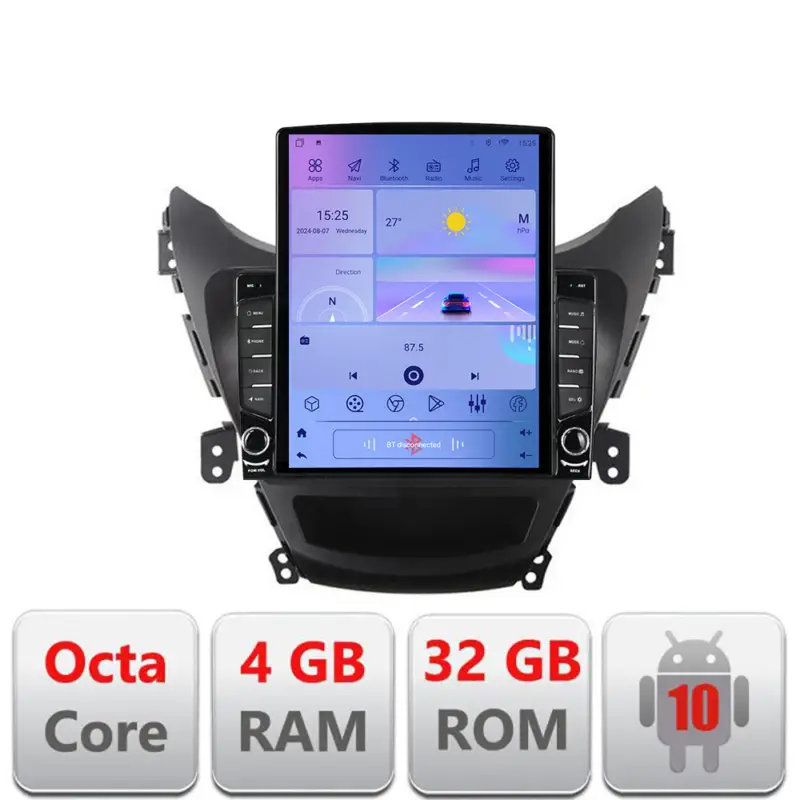 Calitate înaltă Navigatie Android Hyundai Elantra 2011-2013, ecran Tesla 9.7 inch, 4GB RAM