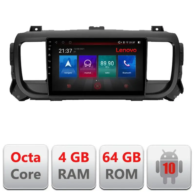 Cel mai vândut Navigatie dedicata Citroen Jumpy, Toyota Proace, Peugeot Traveller Android 10