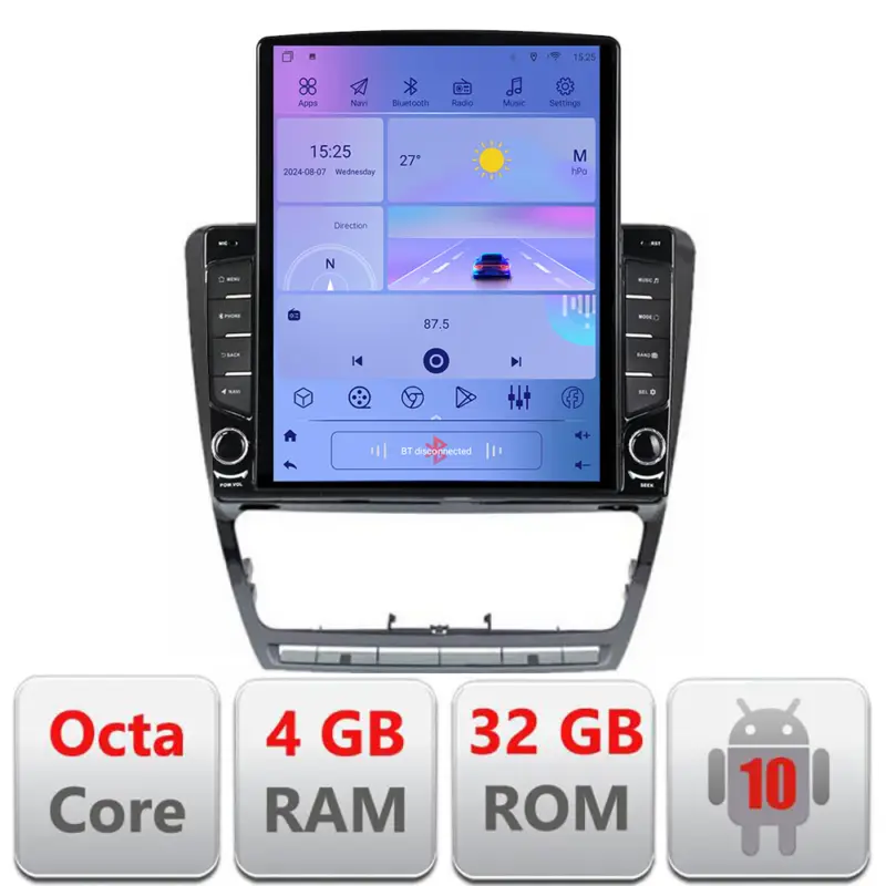 Navigație Android Skoda Octavia 2 2005-2013, ecran Tesla 9.7 inch, 4GB RAM Cumpără acum