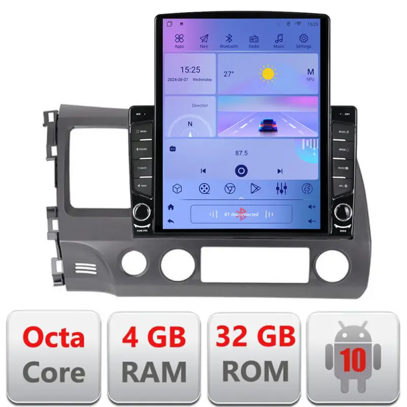 Vezi acum Navigație Android Honda Civic 2005-2011, ecran Tesla 9.7 inch, 4G, 4GB+32GB