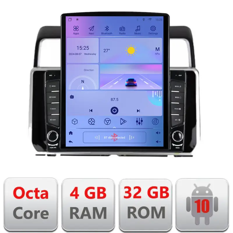 Preferatul clienților Navigație Toyota Prado J150 2018+ Tesla 9.7 inch Android, GPS, WiFi, 4GB+32GB
