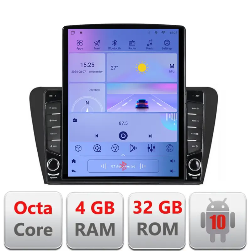 Disponibil imediat Navigație Tesla Android 9.7 inch pentru Skoda Octavia 2014-2020, 4GB+32GB