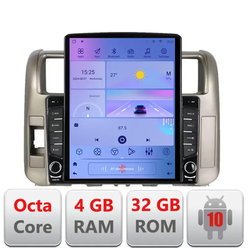 Navigație Android Toyota Prado 2010-2013, ecran Tesla 9.7", 4GB RAM Livrare expres