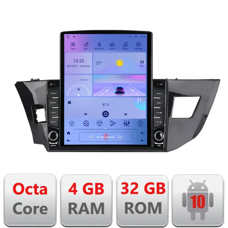 Navigație Android Toyota Corolla 2013-2017, ecran Tesla 9.7, 4GB+32GB DSP Premium