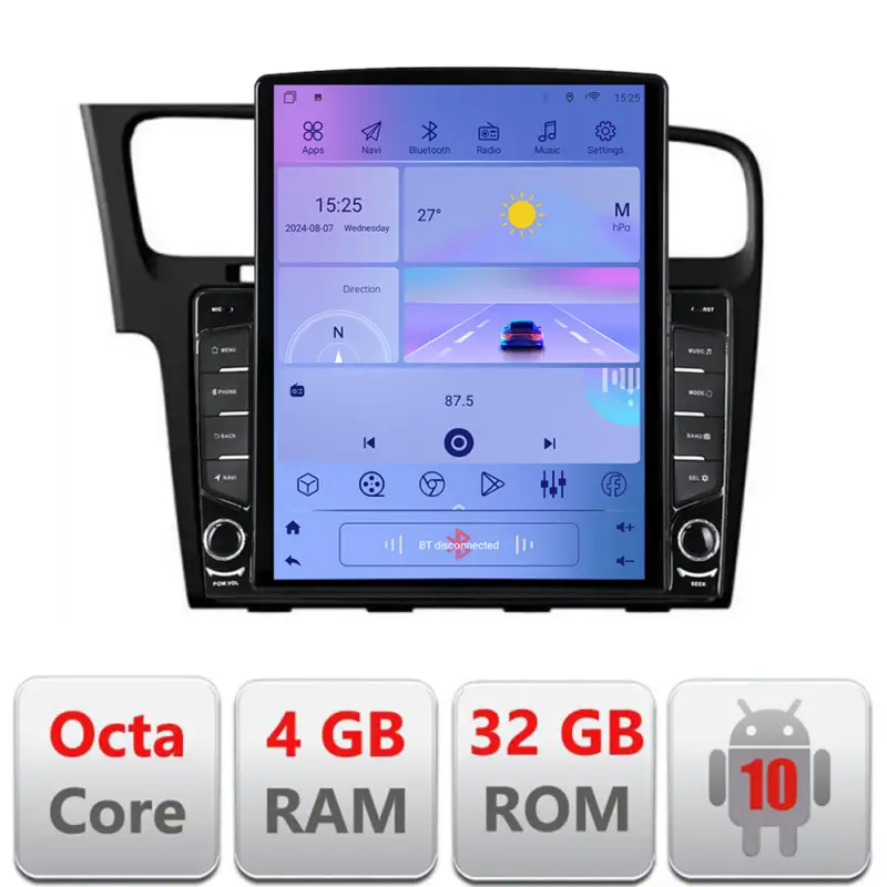 Navigatie VW Golf 7 cu ecran Tesla 9.7 inch, Android, 4G, GPS, 4+32GB Preferatul clienților