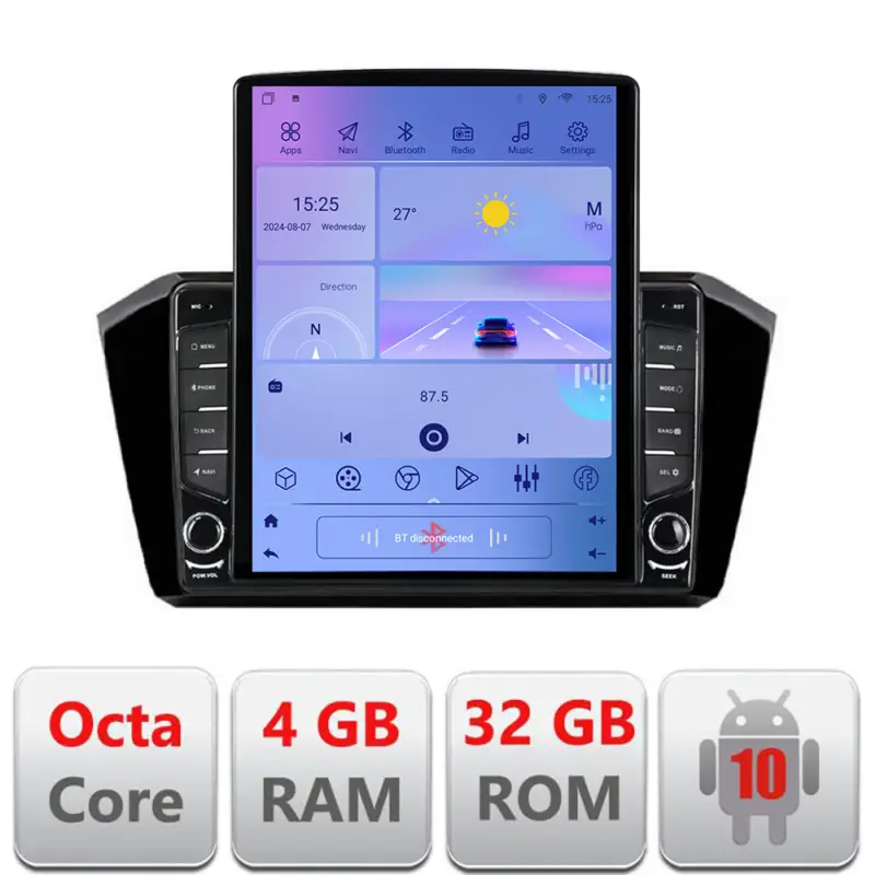 Navigație VW Passat 2015+ Tesla 9.7 inch Android GPS 4G, 4GB RAM, 32GB Reducere extra