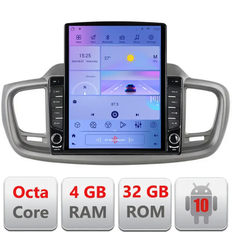 Navigație Android Kia Sorento 2015-2018, ecran Tesla 9.7 inch, 4GB+32GB Premium