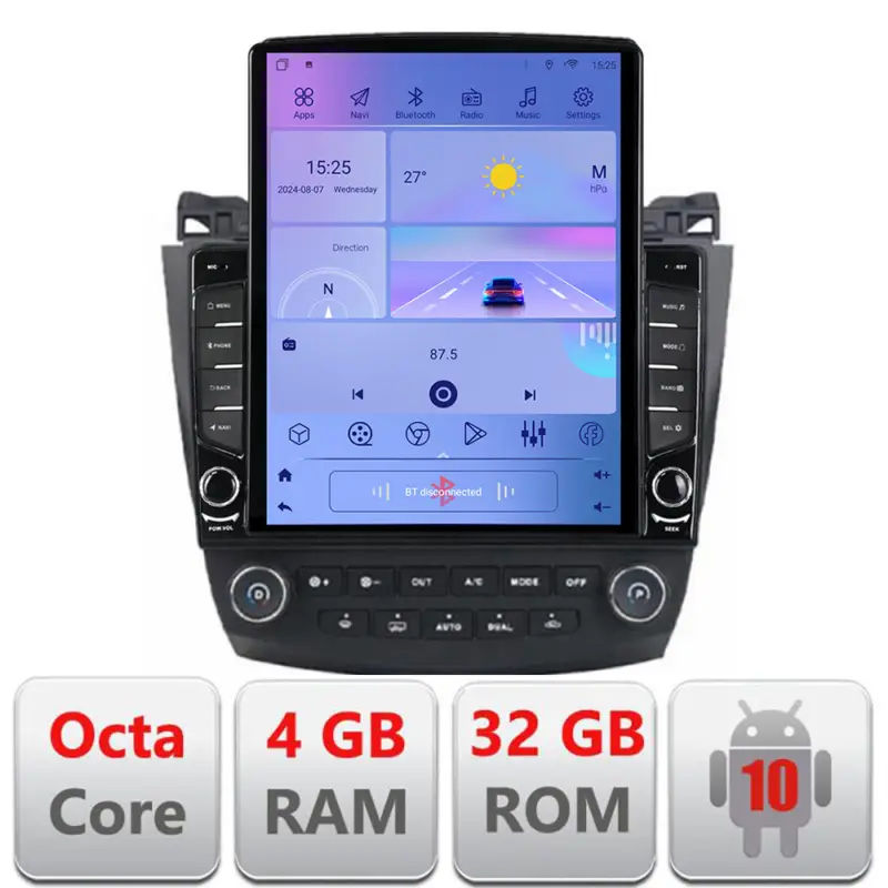 Lichidare de stoc Navigație Honda Accord 2004-2008 cu ecran Tesla 9.7 inch, Android, 4GB+32GB
