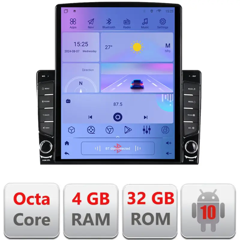 Plată securizată Navigatie Android Toyota Auris 2007-2013, ecran Tesla 9.7 inch, 4GB+32GB