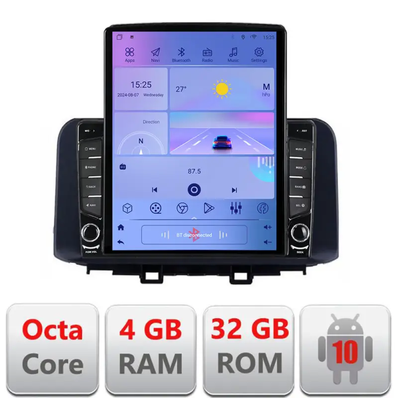 Navigație Android Hyundai Kona 9.7 inch Tesla, 4GB RAM, 32GB, 4G Cumpărături sigure