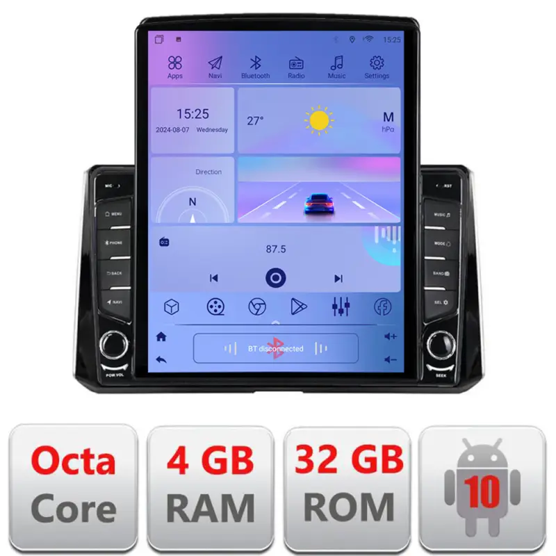 Retur gratuit Navigație Toyota Corolla 2020+ cu ecran Tesla 9.7 inch, Android, 4GB+32GB