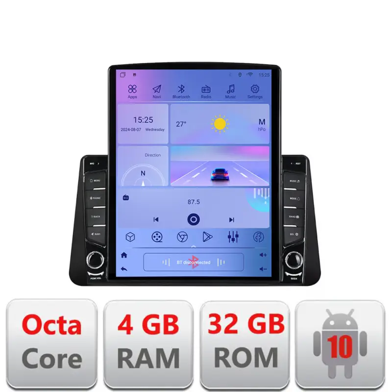 Livrare expres Navigație Android Nissan Micra 2014-2024, ecran 9.7 inch, 4G LTE, GPS