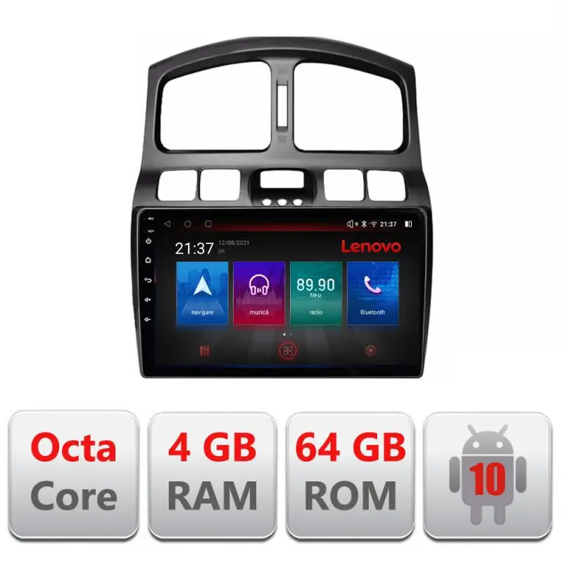 Navigatie Hyundai Santa Fe 2000-2006 Android 4GB RAM 64GB GPS 4G Resigilata Bestseller