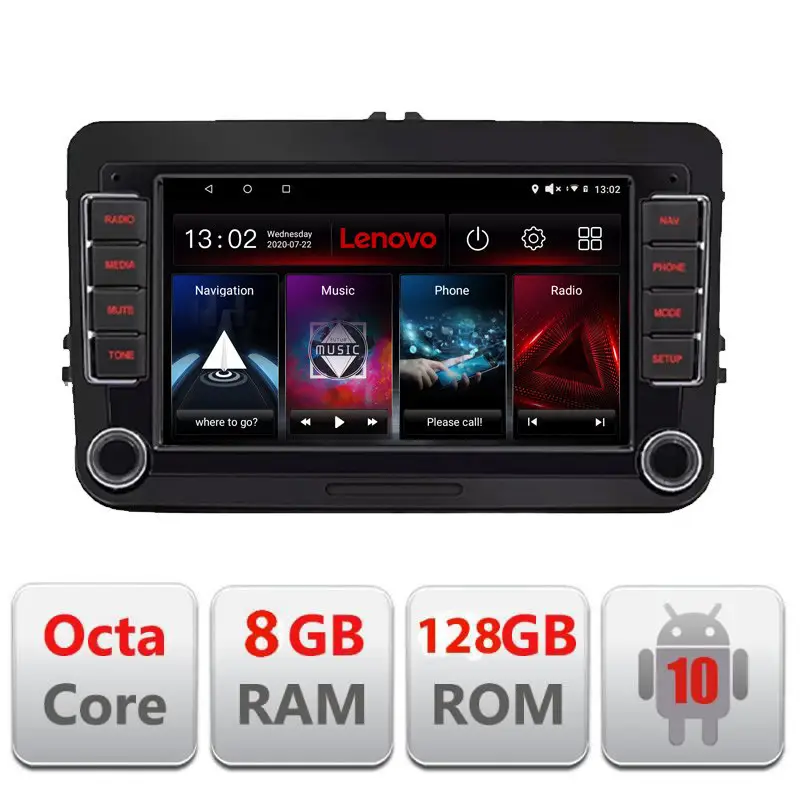 Cumpără acum Navigație Android auto VW, Skoda, Seat cu 8GB RAM, 128GB, 4G LTE
