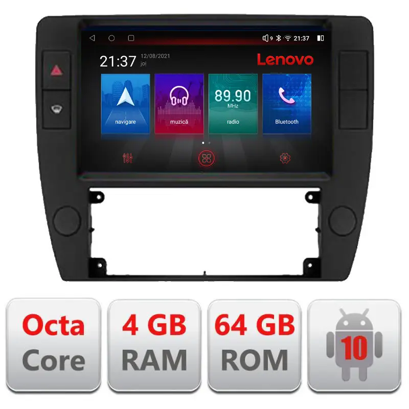 Navigație Android Passat B5 1997-2004, 4GB RAM, 64GB, LTE, GPS, resigilată Preț redus