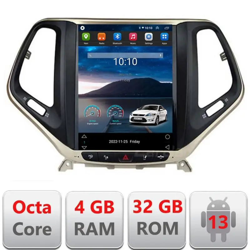 Navigație tip Tesla pentru Jeep Cherokee 2016-2020, 8 Core, 4GB RAM, 32GB Ofertă