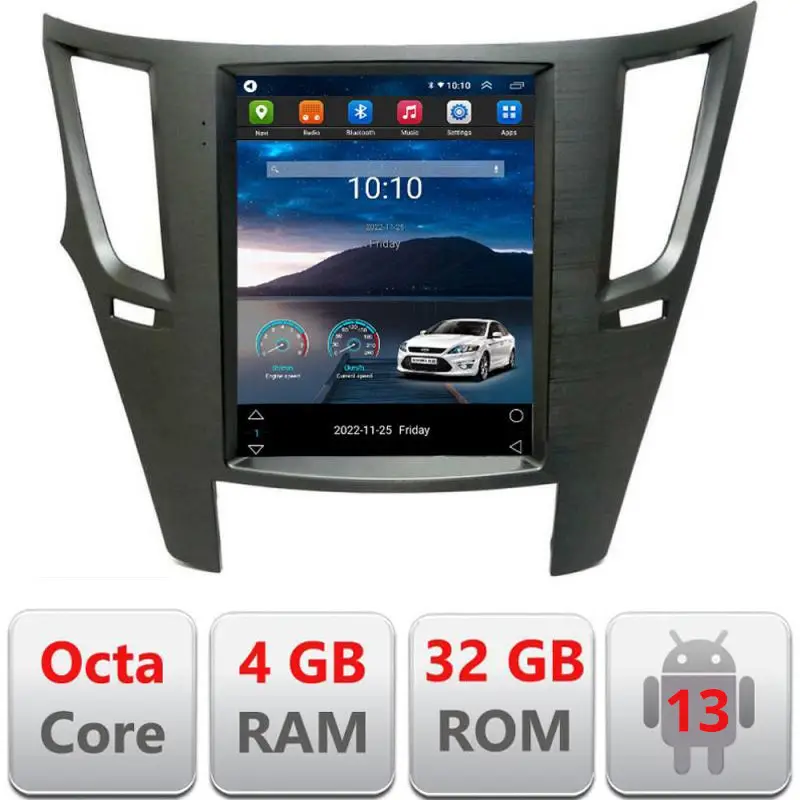 Navigație tip Tesla Subaru Legacy și Outback 2010-2014, 4GB+32GB Plată sigură