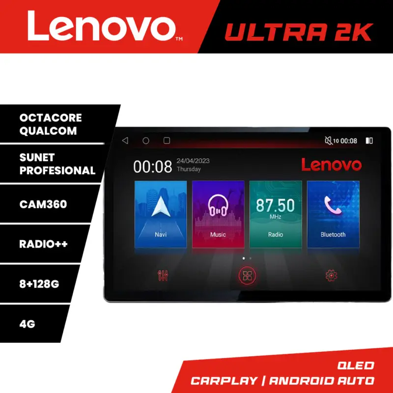 Reducere de preț Navigatie Android SsangYong Tivoli 2020+ 13 inch 2K, 8GB RAM, 128GB, 4G