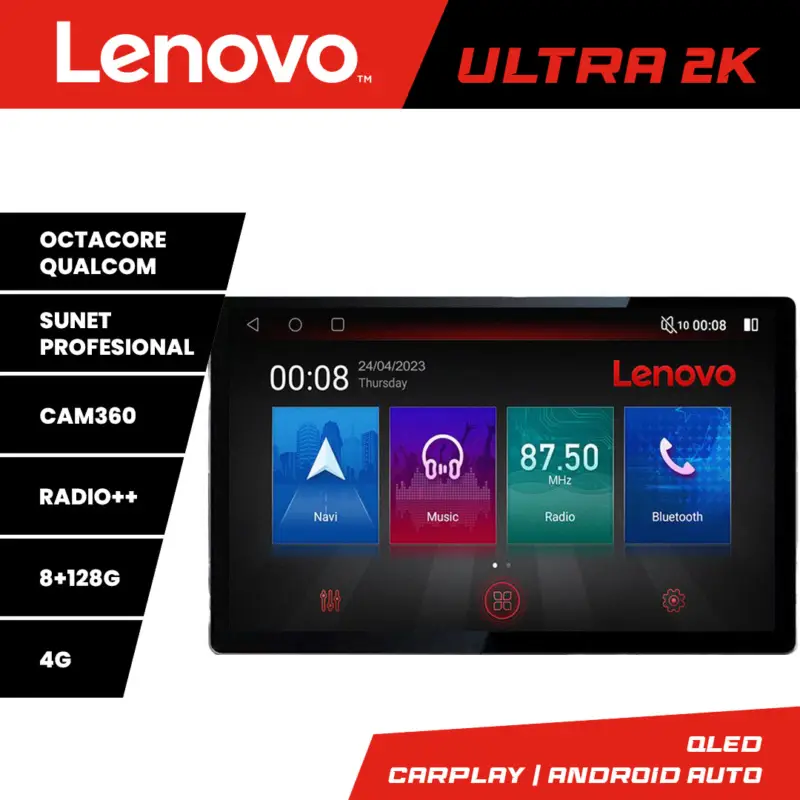 Lichidare de stoc Navigație Android 13 inch 2K pentru Dacia Logan, Sandero și Jogger 8+128 GB