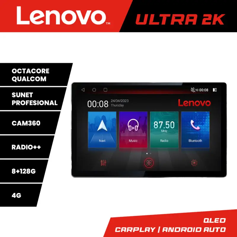 Expediere rapidă Navigație Hyundai Kona 13 inch 2K Android 8+128 GB, 4G, Waze, 360