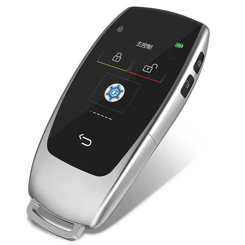 Disponibil imediat Cheie smart Mercedes cu touchscreen și keyless entry, argintie