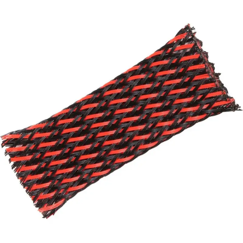 Tresa protectie cabluri tip piele de sarpe 13-30 mm rosu-negru, 1 m Ultima șansă