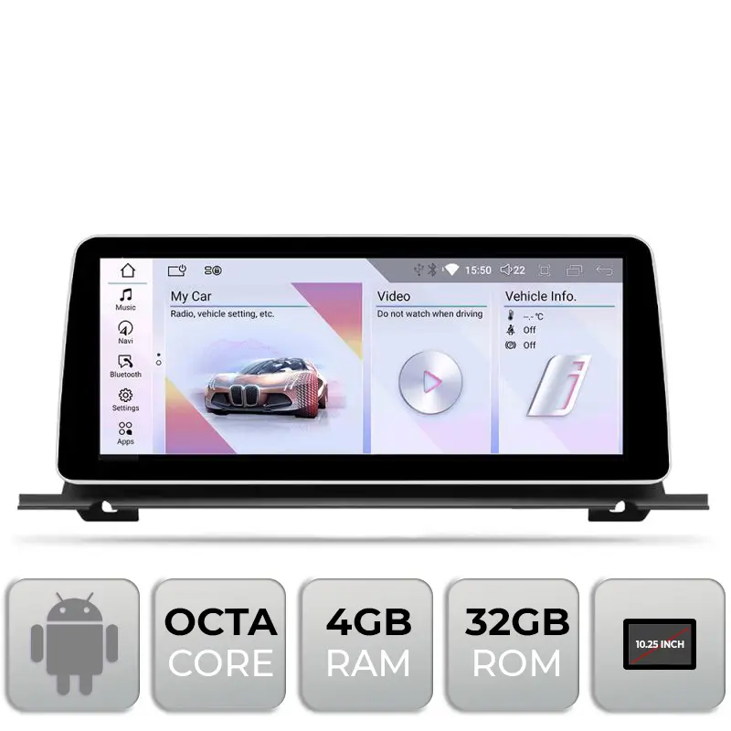 Navigatie Android BMW Seria 5 F07 GT 2010-2011 CIC 10.25 inch 4GB+32GB 4G BT Promoție