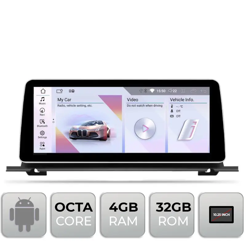 Navigatie BMW Seria 5 F07 GT 2012-2015 NBT Android 10.25 inch 4GB+32GB Reducere
