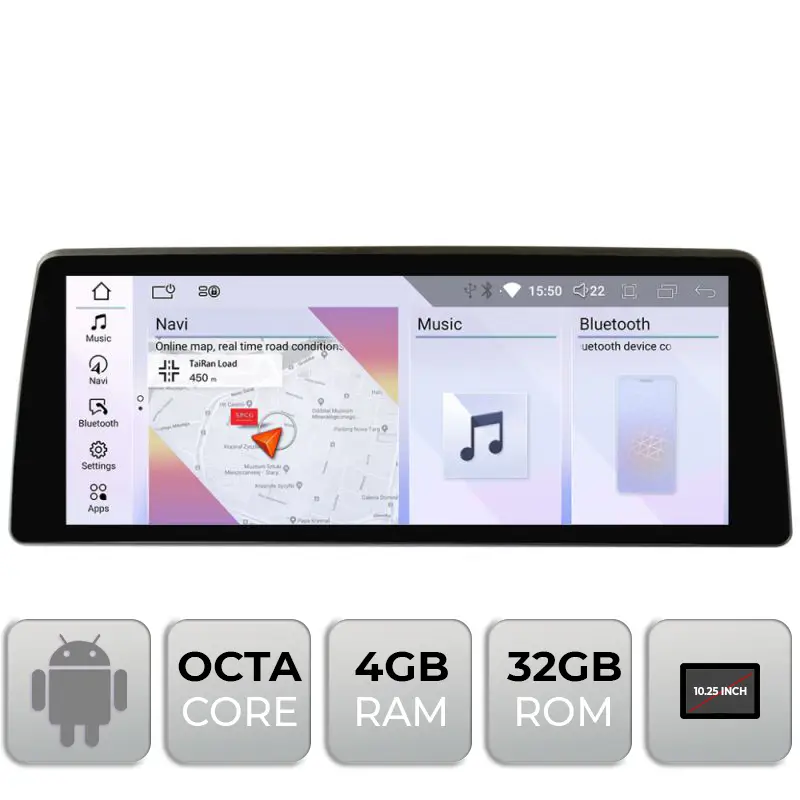 Ofertă specială Navigatie Android BMW Seria 7 F01 2012-2015, ecran 12.3 inch, 4GB+32GB, 4G, BT