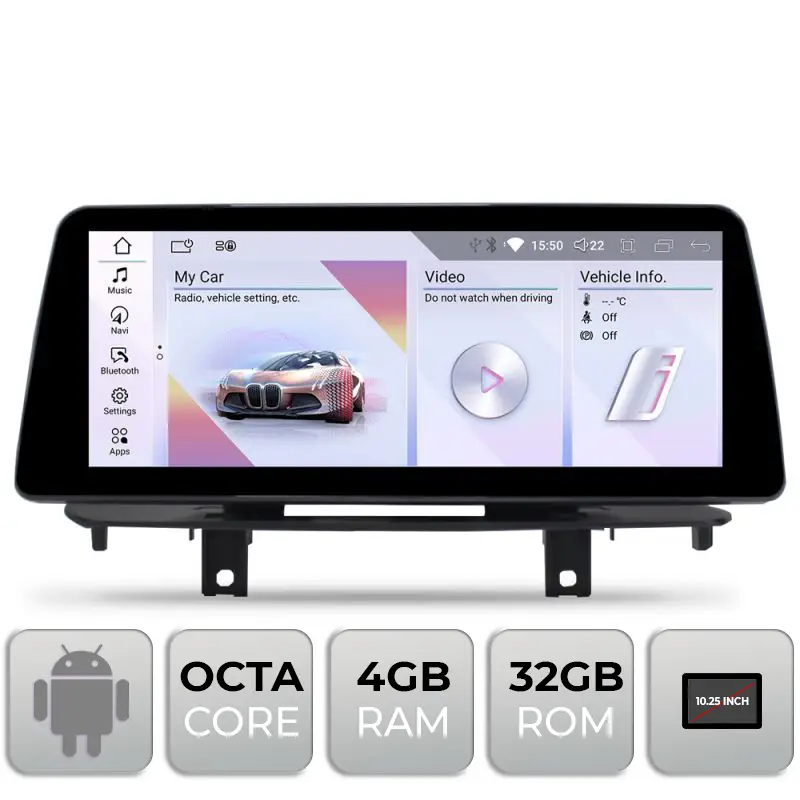 Ofertă limitată Navigație Android BMW X1 F48 2016-2019, ecran EVO 10.25", 4G, 4GB+32GB