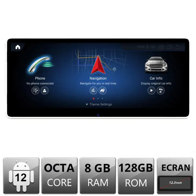 Calitate înaltă Navigație Android 12.3 inch pentru Mercedes GLK X204 2008-2011 NTG4 8+128GB