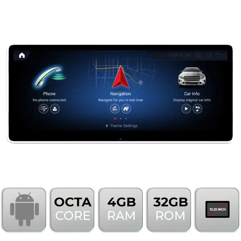 Navigație Android 10.25 pentru Mercedes C W204 NTG4.5, 4G, 4GB+32GB Noutate
