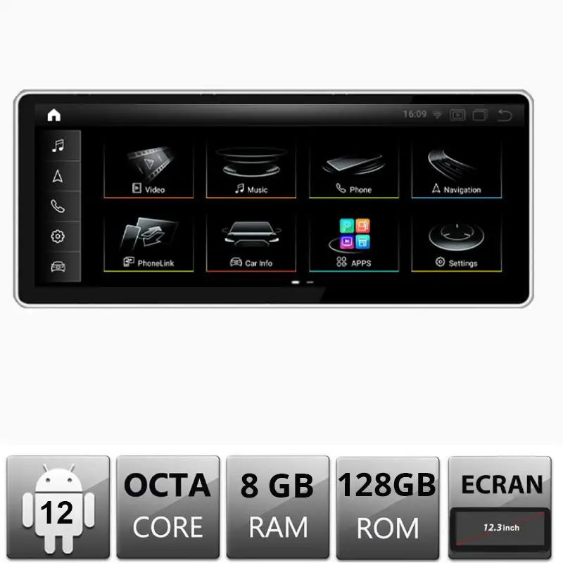 Navigatie Audi Q5 Android Octa Core 8GB RAM 128GB 12.3 inch 2009-2014 Cel mai bun preț