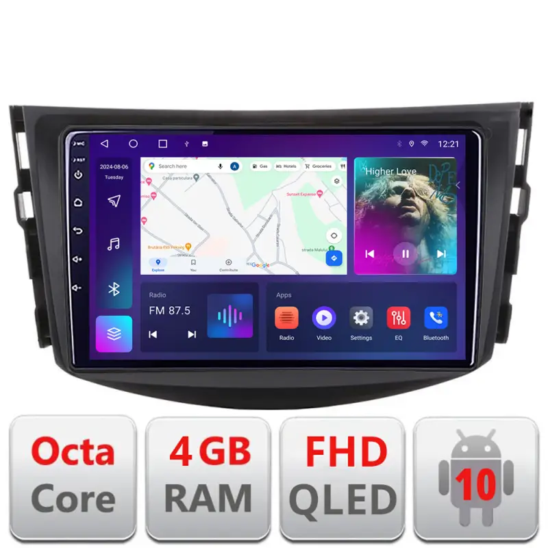 Cumpără online Navigatie Android Toyota RAV4 2006-2012 QLED 4GB RAM 64GB CarPlay