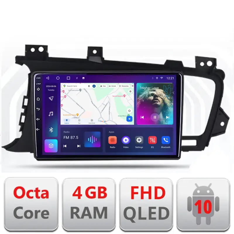 Doar azi Navigație Android Kia Optima 2011-2013, QLED, 4GB RAM, 64GB, CarPlay