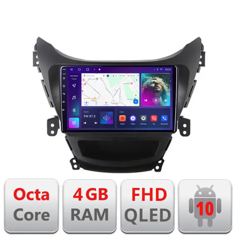 Navigație Hyundai Elantra 2011-2013 Android QLED 4GB RAM 64GB CarPlay Nu rata