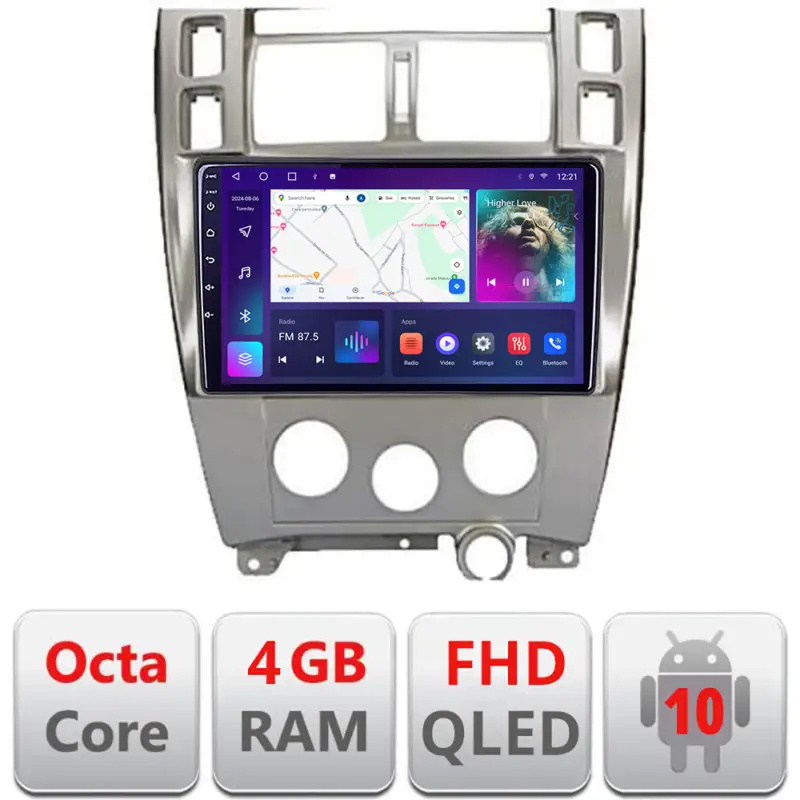 Navigație Hyundai Tucson 2004-2010 Android QLED 4GB+64GB CarPlay Expediere rapidă