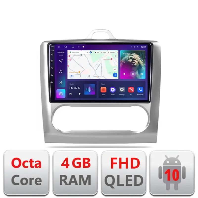 Navigatie Android Ford Focus 2 cu climatizare automata, QLED 4+64GB Preferatul clienților