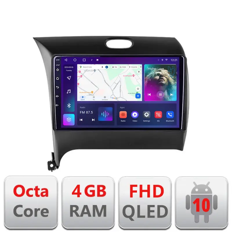 Promoție Navigatie Android Kia Cerato 2013-2017 cu ecran QLED, 4GB RAM, 64GB