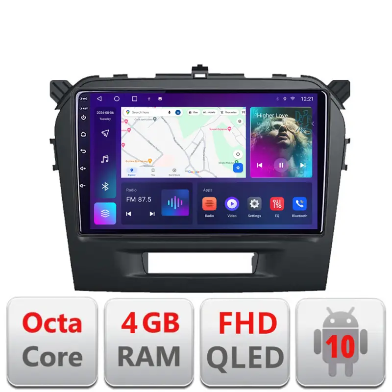 Navigație Android Suzuki Grand Vitara 2016+ cu ecran QLED 4GB RAM 64GB Plată securizată