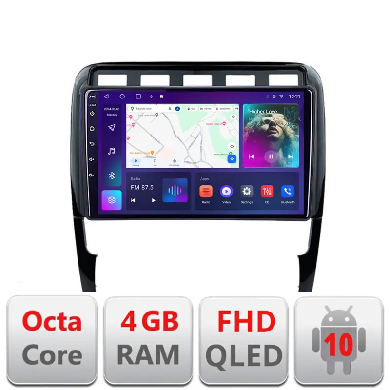 Vezi acum Navigație Android Porsche Cayenne 2002-2011 cu ecran QLED, 4GB RAM