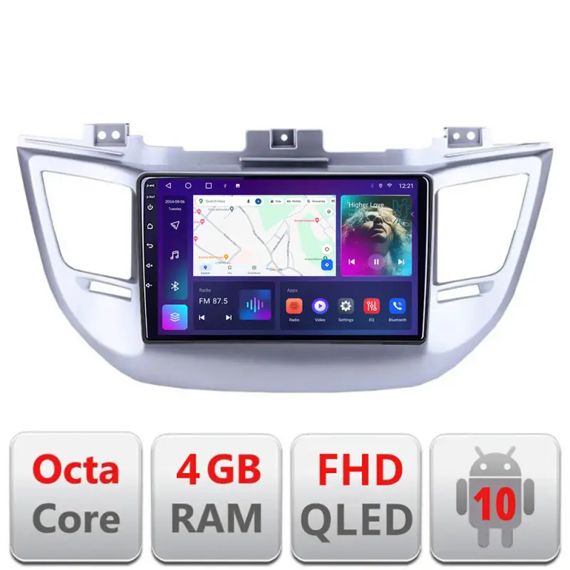 Retur gratuit Navigație Android Hyundai Tucson 2015-2019 QLED 4GB+64GB CarPlay