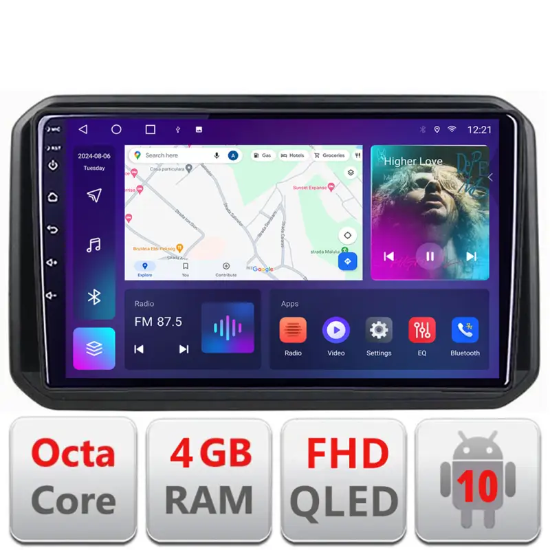 Navigație Android Suzuki Ignis 2016+ QLED 4GB RAM 64GB CarPlay Reducere extra