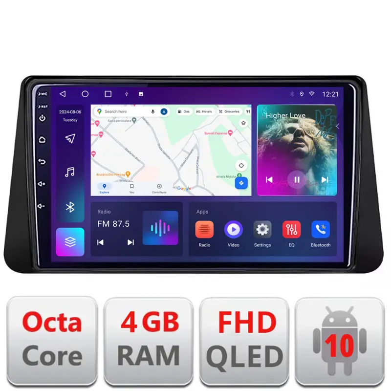 Navigatie Nissan Micra 2014-2024 Android QLED 4GB RAM 64GB CarPlay Retur gratuit