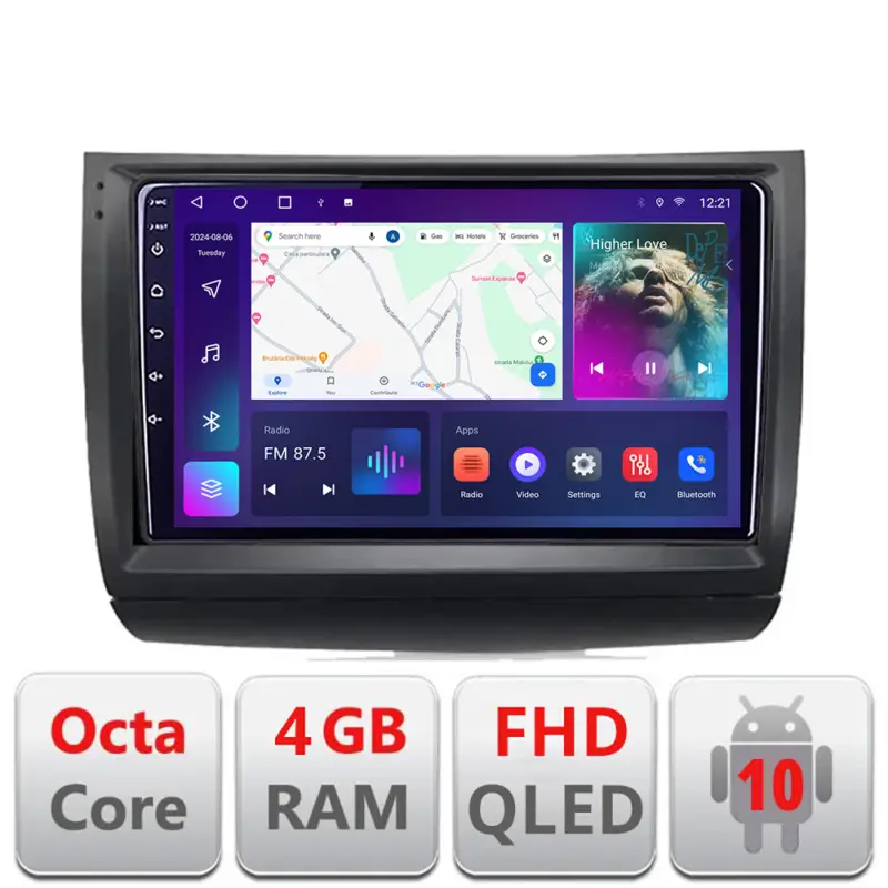 Navigație Android Toyota Prius 2002-2010 cu ecran QLED, 4GB RAM și 64GB Livrare rapidă