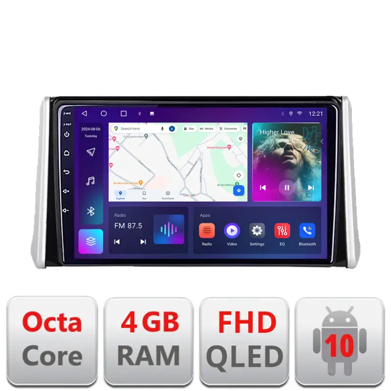 Navigație Android Toyota RAV4 2018 cu ecran QLED, 4GB RAM, 64GB Nu rata